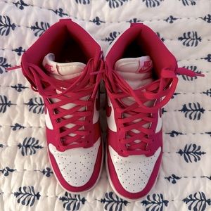 Very lightly worn Nike High Dunks in Pink Prime